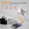 imageTESSAN Universal Travel Adapter PD 20W Ultra Thin International Power Adapter with 2 USB C 1 USB A WhiteType C G I AWhite
