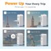 imageTESSAN Universal Travel Adapter PD 20W Ultra Thin International Power Adapter with 2 USB C 1 USB A WhiteType C G I AWhite