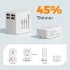 imageTESSAN Universal Travel Adapter PD 20W Ultra Thin International Power Adapter with 2 USB C 1 USB A WhiteType C G I AWhite