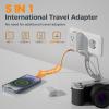 imageTESSAN Universal Travel Adapter PD 45W Ultra Thin International Power Adapter Fast Charger Worldwide Plug Adaptor with 2 USB C 2 USB A to European UK Italy Spain New Zealand Type C G A I 1 Pack