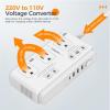 imageTESSAN Voltage Converter US to Europe 220 to 110 Voltage Converter Universal Travel Adapter with 4 USB Ports 1 USB C 3 AC and EU UK AU IT in ZA Plug Power Adapter Step Down Transformer 6FT4 Feet