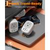 imageUS to India Plug Adapter 3 Pack TESSAN Type D Travel Adapter with 3 USB Ports 1 USB C Power Adaptor for US to India Nepal Maldives Pakistan Bangladesh Sri Lanka Bhutan YemenGreyWhiteType D