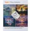 imageUS to India Plug Adapter 3 Pack TESSAN Type D Travel Adapter with 3 USB Ports 1 USB C Power Adaptor for US to India Nepal Maldives Pakistan Bangladesh Sri Lanka Bhutan YemenGreyWhiteType l