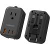imageTESSAN Universal Travel Adapter PD 20W Ultra Thin International Power Adapter with 2 USB C 1 USB A WhiteType C G I ABlack
