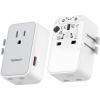 imageUniversal Travel Adapter 20W TESSAN Ultra Slim International Power Adapter with 2 USBC 1 USBA Travel Plug Adaptor Worldwide for US to European UK Spain Italy England New Zealand Type C G A I