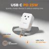 imageTESSAN Universal Travel Adapter PD 25W International Power Adapter Ultral Thin Universal Adapter with 2 USB A 2 USB C for US to European UK Australia IrelandType C G A I White