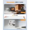 imageEuropean Travel Plug Adapter 2 Pack Builtin 20W Retractable USBC Cable PD 20W TESSAN Type C Power Adapter with 3 AC Outlets 4 USB Ports for US to Europe Italy Spain France Greece Iceland Germany
