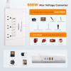 imageTESSAN 600W Pure Sine Wave 220V to 110V Voltage Converter US to Europe Universal Travel Adapter with 4 USB Ports PD 35W QC 30W EUUKAUITIndia Plug Adaptor Step Down Transformer Power Converters