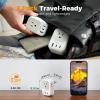 imageTESSAN Brazil Plug Adapter 2 Pack 7 in 1 PD 20W Travel Adaptor with 4 Electrical Outlets and 3 USB Charger Ports 1 USBA 2 USBC Type N Power Adapters for US to Brasil Brazilian
