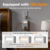 imageTESSAN Multi Plug Wall Outlet 6 AC Outlet Extender with 3 USB Ports 2A1C and Night Light 3Sided Multiple Wall Plug ExpanderCharging Station for Cruise Travel Home Office Dorm Room Essentials