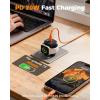 imageCharging Blocks for Apple Watch 3in1 PD 20W USB C Charger Block with Builtin Wireless Watch Charging Dual Ports Wall Charger Compatible with iPhoneiWatchBlueBlack
