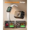 imageCharging Blocks for Apple Watch 3in1 PD 20W USB C Charger Block with Builtin Wireless Watch Charging Dual Ports Wall Charger Compatible with iPhoneiWatchBlueBlack