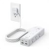imageTESSAN Surge Protector Power Strip PD 20W Ultra Thin Flat Plug 6 FT Extension Cord 9 Outlets 4 USB2 USB C 1050J 1875W 15A Multiple Outlets Charging Station for Home Office College Dorm RoomWhite