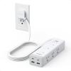 imageTESSAN Surge Protector Power Strip PD 20W Ultra Thin Flat Plug 6 FT Extension Cord 9 Outlets 4 USB2 USB C 1050J 1875W 15A Multiple Outlets Charging Station for Home Office College Dorm RoomWhite
