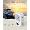 imageItaly Travel Plug Adapter 28W TESSAN Italy Power Adapter with 4 Outlets 5 USB Ports 3 USBC Type L Outlet Adaptor for US to Italy Italian Chile Rome Uruguay Venice Libya Syria Tunisia 2 Packs