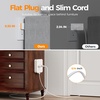 image:imageTESSAN 10Ft Grey Extension Cord with Multiple Outlets Surge Protector Power Strip with 6 Outlets and 4 USB Ports 2 USB C 2100 Joules Protection Flat Plug Outlet Extender for Home Office DormGrey