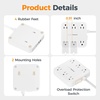 image:imageTESSAN 10Ft Grey Extension Cord with Multiple Outlets Surge Protector Power Strip with 6 Outlets and 4 USB Ports 2 USB C 2100 Joules Protection Flat Plug Outlet Extender for Home Office DormGrey