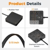 image:imageTESSAN 10Ft Grey Extension Cord with Multiple Outlets Surge Protector Power Strip with 6 Outlets and 4 USB Ports 2 USB C 2100 Joules Protection Flat Plug Outlet Extender for Home Office Dormblack