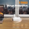 image:imageTESSAN 10Ft Grey Extension Cord with Multiple Outlets Surge Protector Power Strip with 6 Outlets and 4 USB Ports 2 USB C 2100 Joules Protection Flat Plug Outlet Extender for Home Office Dormwhite