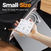 image:imageTESSAN 10Ft Grey Extension Cord with Multiple Outlets Surge Protector Power Strip with 6 Outlets and 4 USB Ports 2 USB C 2100 Joules Protection Flat Plug Outlet Extender for Home Office Dormwhite