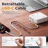image:imageTESSAN Surge Protector Extension Cord 5Ft Flat Plug Power Strip with 4 Outlets 4 USB Ports1 USB C 20W USB C Cable USB Charger 1050 Joules Protection Suitable for Home Office Dorm GreyGray