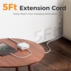 image:imageTESSAN Surge Protector Extension Cord 5Ft Flat Plug Power Strip with 4 Outlets 4 USB Ports1 USB C 20W USB C Cable USB Charger 1050 Joules Protection Suitable for Home Office Dorm GreyGray