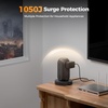 image:imageTESSAN Tower Power Strip with Individual Switches Surge Protector with 11 Outlets 4 USB Ports 2 USB C Flat Extension Cord 10 Ft 1625W 20W Charging Station for Multiple Devices for Office DormBlack