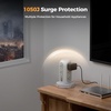 image:imageTESSAN Tower Power Strip with Individual Switches Surge Protector with 11 Outlets 4 USB Ports 2 USB C Flat Extension Cord 10 Ft 1625W 20W Charging Station for Multiple Devices for Office DormGrey