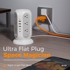 image:imageTESSAN Tower Power Strip with Individual Switches Surge Protector with 12 Outlets 5 USB Ports2 USB C Flat Extension Cord 6 Ft 1250W Charging Station for Multiple Devices Office Dorm GreyGrey