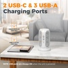 image:imageTESSAN Tower Power Strip with Individual Switches Surge Protector with 12 Outlets 5 USB Ports2 USB C Flat Extension Cord 6 Ft 1250W Charging Station for Multiple Devices Office Dorm GreyGrey