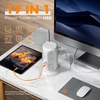 image:imageTESSAN Tower Power Strip with Individual Switches Surge Protector with 12 Outlets 5 USB Ports2 USB C Flat Extension Cord 6 Ft 1250W Charging Station for Multiple Devices Office Dorm GreyGrey