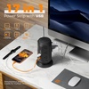 image:imageTESSAN Tower Power Strip with Individual Switches Surge Protector with 12 Outlets 5 USB Ports2 USB C Flat Extension Cord 6 Ft 1250W Charging Station for Multiple Devices Office Dorm GreyBlack