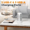 image:imageTESSAN Tower Power Strip with Individual Switches Surge Protector with 12 Outlets 5 USB Ports2 USB C Flat Extension Cord 6 Ft 1250W Charging Station for Multiple Devices Office Dorm GreyGrey