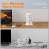 image:imageTESSAN Tower Power Strip with Individual Switches Surge Protector with 12 Outlets 5 USB Ports2 USB C Flat Extension Cord 6 Ft 1250W Charging Station for Multiple Devices Office Dorm GreyGrey