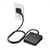 image:imageTESSAN 10Ft Grey Extension Cord with Multiple Outlets Surge Protector Power Strip with 6 Outlets and 4 USB Ports 2 USB C 2100 Joules Protection Flat Plug Outlet Extender for Home Office Dormblack