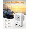 image:imageTESSAN US to UK Plug Adapter PD 20W 2 Pack Ultra Thin UK Adapters for Travel with 3 USB Ports 2 USB C Type G Power Adaptor for USA to Ireland Scotland Dubai Hong Kong England British Kenya London
