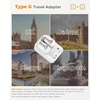 image:imageTESSAN US to UK Plug Adapter PD 20W 2 Pack Ultra Thin UK Adapters for Travel with 3 USB Ports 2 USB C Type G Power Adaptor for USA to Ireland Scotland Dubai Hong Kong England British Kenya London