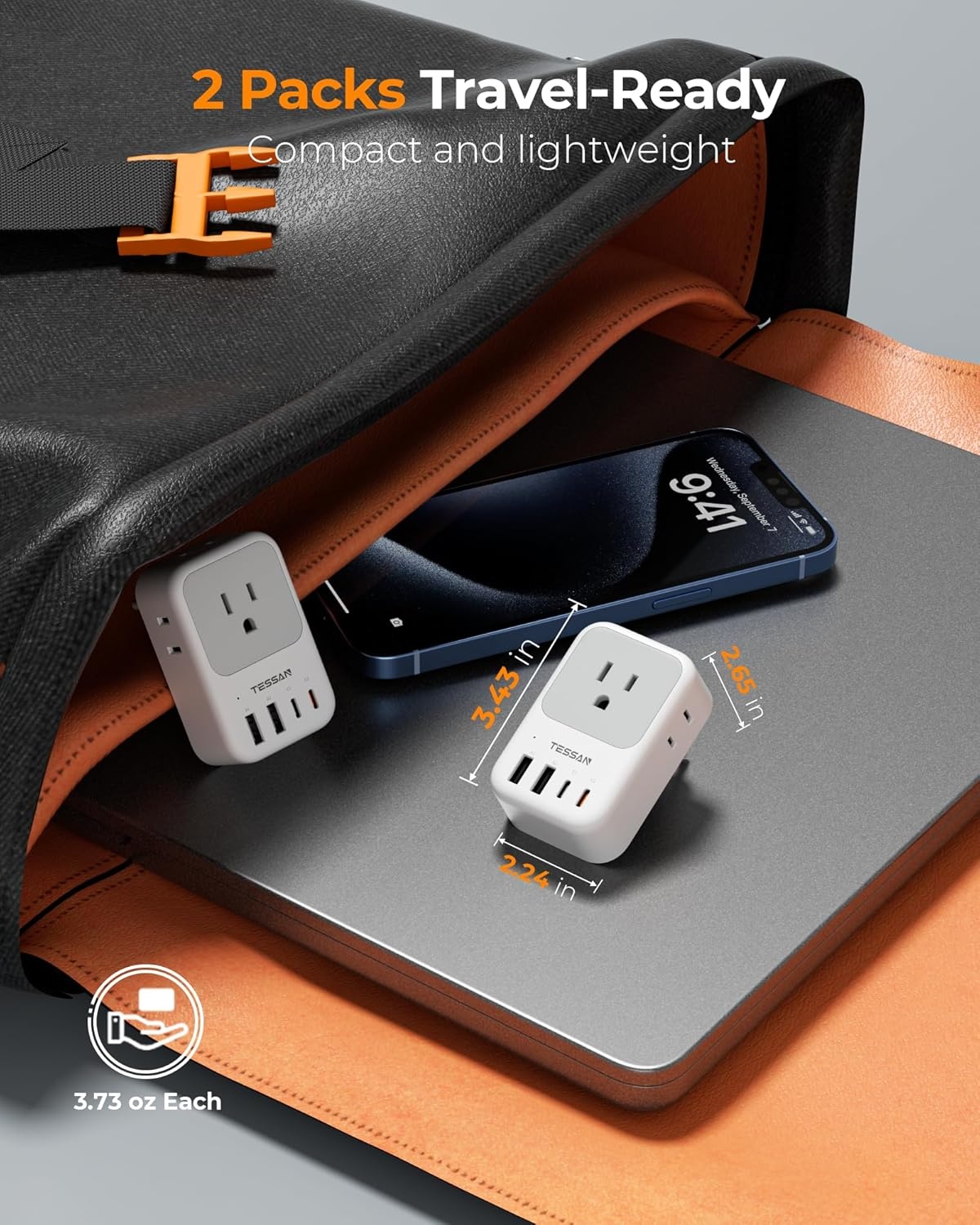 image:imageNew Zealand Power Adapter 2 Pack TESSAN PD 20W US to Australia Plug Adapter with 4 AC Outlets 4 USB Ports 2 USB C Type I Travel Adaptor for USA to Australian Argentina China Fiji AU NZ SamoaType L  Italy Chile