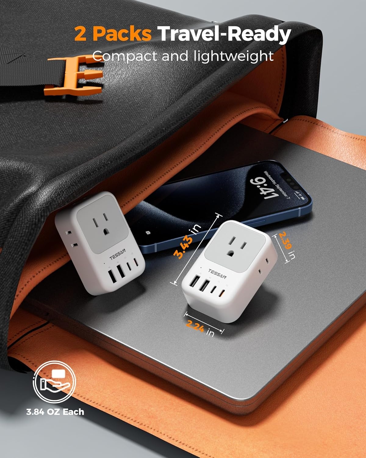 image:imageNew Zealand Power Adapter 2 Pack TESSAN PD 20W US to Australia Plug Adapter with 4 AC Outlets 4 USB Ports 2 USB C Type I Travel Adaptor for USA to Australian Argentina China Fiji AU NZ SamoaType D  India Maldives