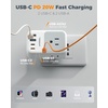 image:imageNew Zealand Power Adapter 2 Pack TESSAN PD 20W US to Australia Plug Adapter with 4 AC Outlets 4 USB Ports 2 USB C Type I Travel Adaptor for USA to Australian Argentina China Fiji AU NZ SamoaType L  Italy Chile