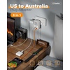 image:imageNew Zealand Power Adapter 2 Pack TESSAN PD 20W US to Australia Plug Adapter with 4 AC Outlets 4 USB Ports 2 USB C Type I Travel Adaptor for USA to Australian Argentina China Fiji AU NZ SamoaType I  Australia China