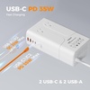 image:imageTESSAN 1600W Pure Sine Wave 220V to 110V Voltage Converter US to EuropeUniversal Travel Adapter with 2 AC and 4 USB Ports 2 USB C PD 35W EUUKAUFrance Plug Adapter Combo Step Down Transformer