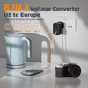 image:imageTESSAN 220 to 110 Voltage Converter US to Europe International Power Adapter with 4 USB Ports2 USB C 2 AC and EUUKAU Plug Universal Power Converter Adapter Combo Step Down Transformer BlackBlack 2 Outlets  4 USB Ports