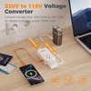 image:imageTESSAN 220 to 110 Voltage Converter US to Europe International Power Adapter with 4 USB Ports2 USB C 2 AC and EUUKAU Plug Universal Power Converter Adapter Combo Step Down Transformer Black2 Outlets  2 USB Ports