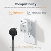 image:imageTESSAN UK to US Plug Adapter 3 in 1 UK Power Adapter 2 USBA 1 AC Type G to Type B Travel Outlet Adapter Compact Lightweight Charger for Travel Business Trips and Hotels Use in United States