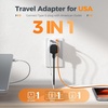 image:imageTESSAN UK to US Plug Adapter 3 in 1 UK Power Adapter 2 USBA 1 AC Type G to Type B Travel Outlet Adapter Compact Lightweight Charger for Travel Business Trips and Hotels Use in United States