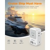 image:imageUS to India Plug Adapter 2Pack TESSAN India Power Adapter with 4 AC Outlets amp 5 USB Ports 3 USBC 28W Type D Travel Adaptor for USA to India Bangladesh Maldives Nepal PakistanType D  India Maldives