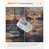 image:imageUS to India Plug Adapter 2Pack TESSAN India Power Adapter with 4 AC Outlets amp 5 USB Ports 3 USBC 28W Type D Travel Adaptor for USA to India Bangladesh Maldives Nepal PakistanType EFGermany France