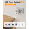 image:imageUS to India Plug Adapter 2Pack TESSAN India Power Adapter with 4 AC Outlets amp 5 USB Ports 3 USBC 28W Type D Travel Adaptor for USA to India Bangladesh Maldives Nepal PakistanType G  UK Ireland
