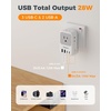 image:imageUS to India Plug Adapter 2Pack TESSAN India Power Adapter with 4 AC Outlets amp 5 USB Ports 3 USBC 28W Type D Travel Adaptor for USA to India Bangladesh Maldives Nepal PakistanType D  India Maldives